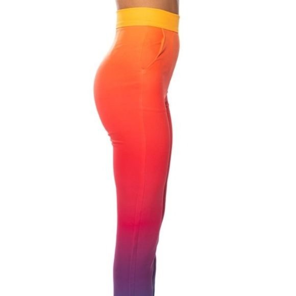 Callie Sunset Blvd Pantsuit: Ombre Blazer & Skinny Slacks: L 1X - Picture 15 of 15